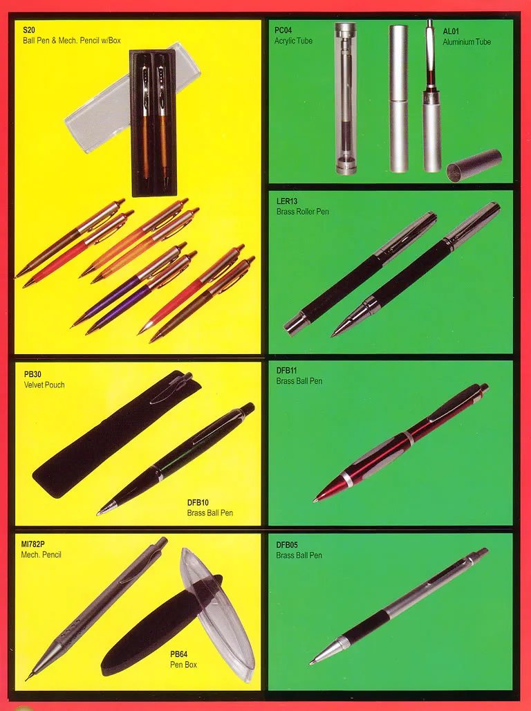 Pen sets in cases