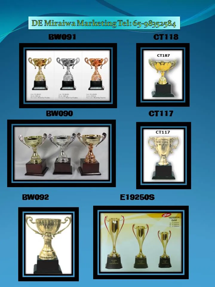 Cup sets, mixed finish