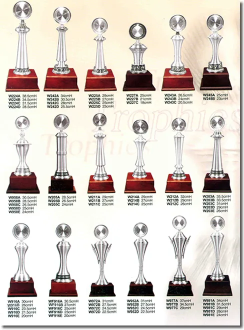 Pewter column trophies