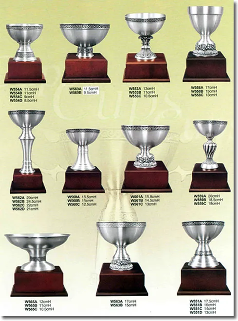 Pewter bowls and goblets