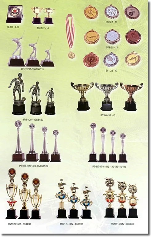 Medals and figure trophies