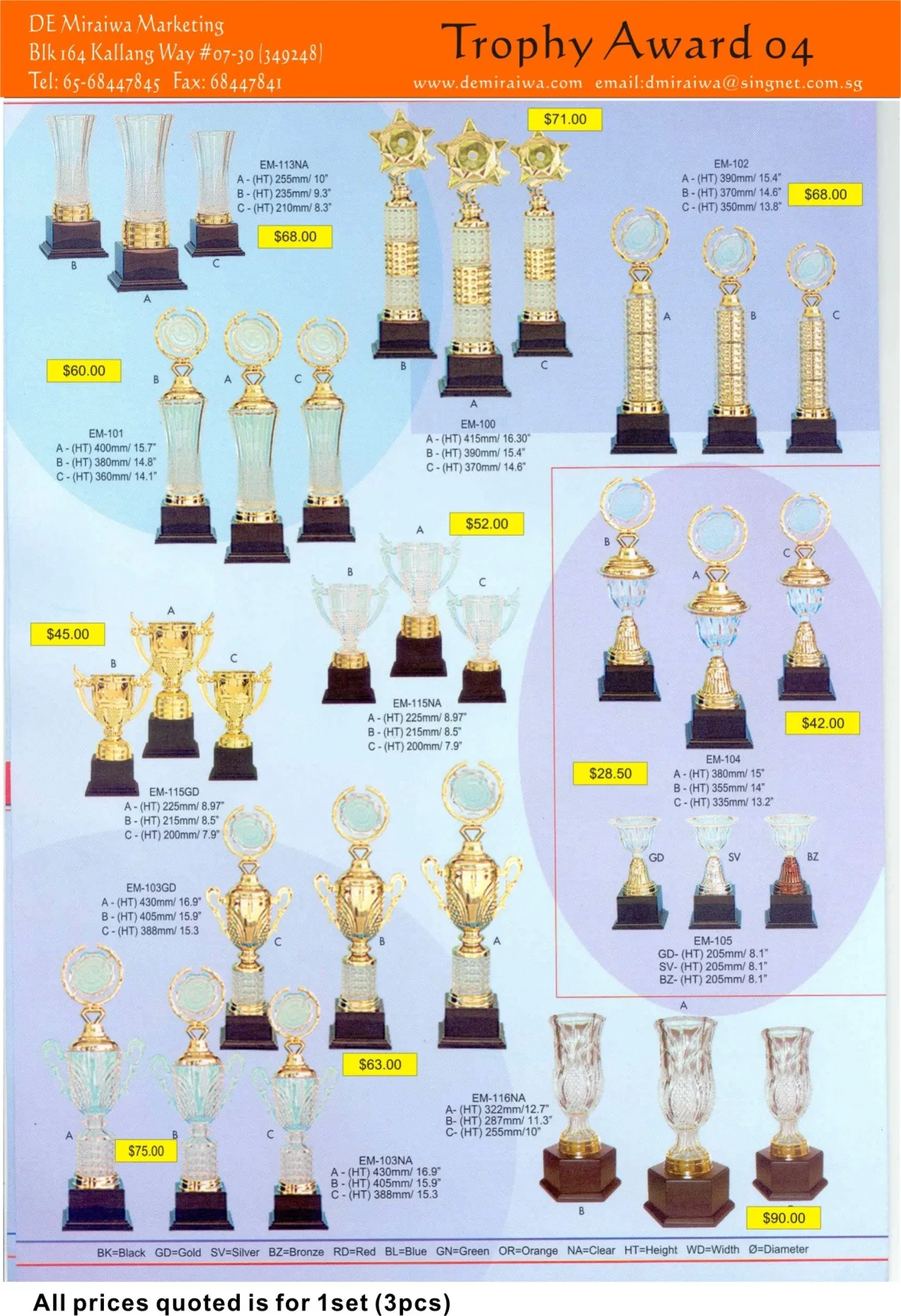 Column and figure trophies